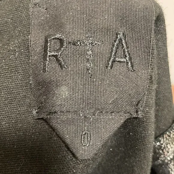 RTA Calfskin Silver Metallic Leather Mini Dress with Exposed Zippers. Size 0. - Picture 8 of 11